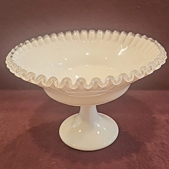 Fenton Other - Vintage Fenton Silver Crest Milk Glass Candy Dish